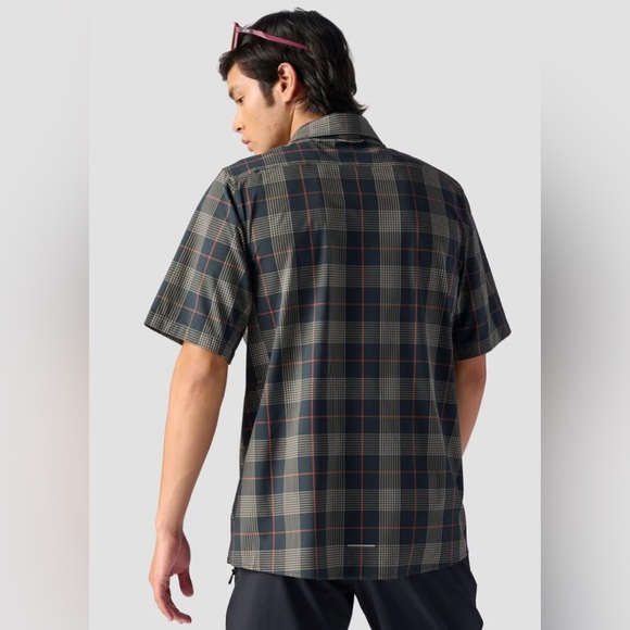 Backcountry Button-Up MTB Jersey - Men's L Gray Stripes - Picture 12 of 14